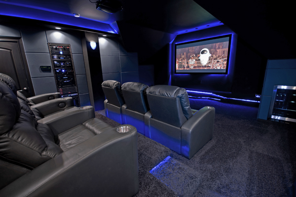 Bonus room home theater ideas and design.